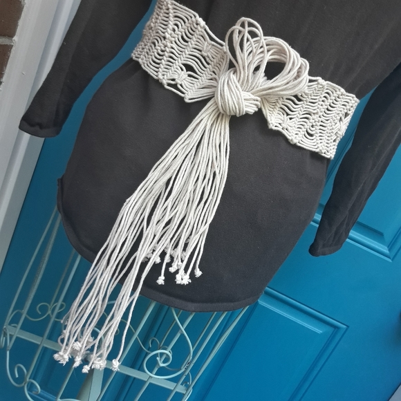 Macrame Belt Woven Boho Hippie Clothes Fringe Sash - Picture 8 of 16